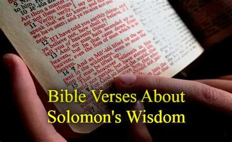 47+Bible Verses About Solomon's Wisdom - KJV