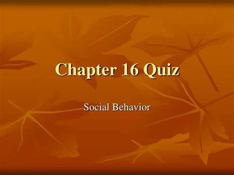 PPT - Chapter 16 Quiz PowerPoint Presentation, free download - ID:662957