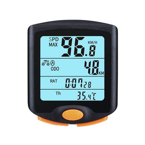 Bicycle Speedometer and Odometer Wireless Waterproof Cycle Bike Computer with LCD Display ...