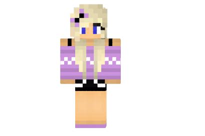 Lavender Sweater Girl Skin for Minecraft - Minecraft Mods Minecraft ...