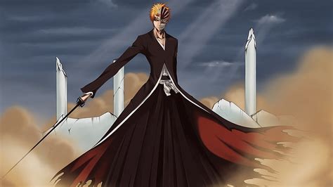 HD wallpaper: Bleach, Kurosaki Ichigo, bankai, Hollow, mask, dust ...