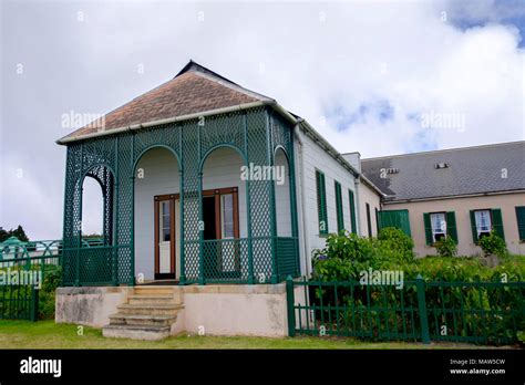 Longwood House, the final residence of Napoleon Bonaparte, during his ...