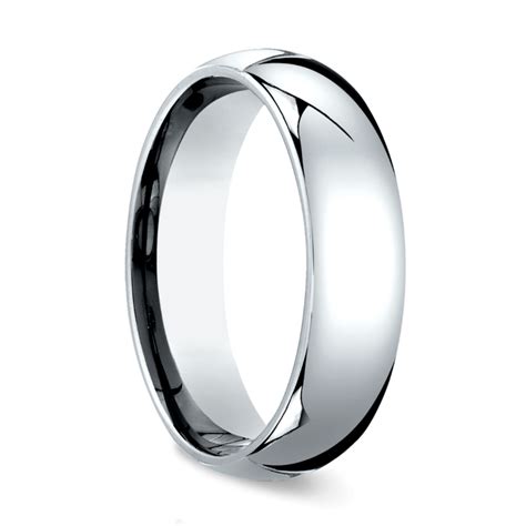 Comfort Fit Men's Wedding Ring in Palladium (6mm)