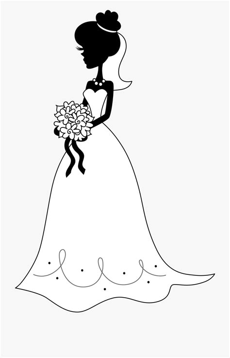 bride clipart black and white - Clip Art Library