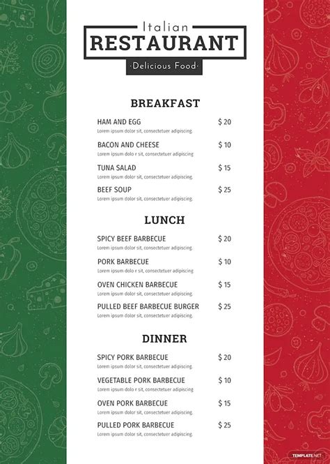 62 Best Menu Templates for Restaurants & Coffee Shops - Onedesblog