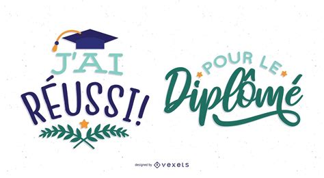 French Graduation Design Vector Download