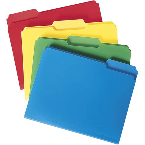 Smead Poly File Folders, 1/3 Tab, Assorted Colors, Letter Size, 24/Box - Walmart.com