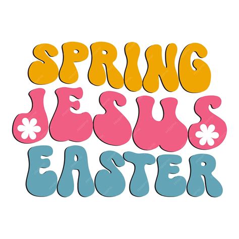 Premium Vector | A colorful spring jesus easter sign with pink, blue ...