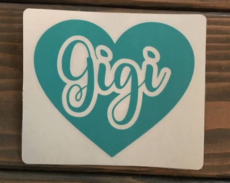 Gigi Vinyl Car Window Decal Gigi Sticker Grandparent Gift I | Etsy