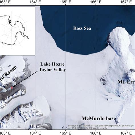 Map of McMurdo Dry Valleys, Antarctica. Lake Hoare station is located... | Download Scientific ...