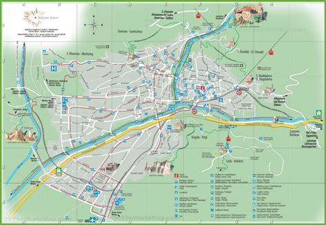 Bolzano sightseeing map - Ontheworldmap.com