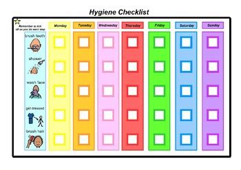 hygiene checklist by AutismvisualsShop | Teachers Pay Teachers