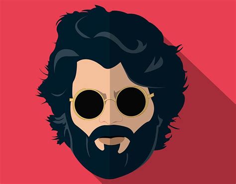 Arjun reddy - Flat Design on Behance | Beard cartoon, Beard logo design ...