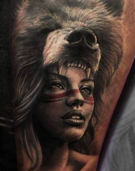 12+ Best Bear Headdress Tattoo Designs | PetPress | Headdress tattoo, Native american tattoo ...