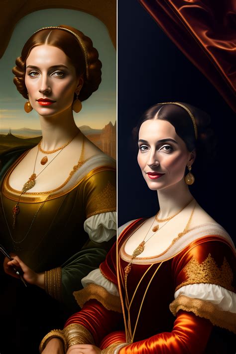 Lexica - Renaissance lady painting sfumato technique