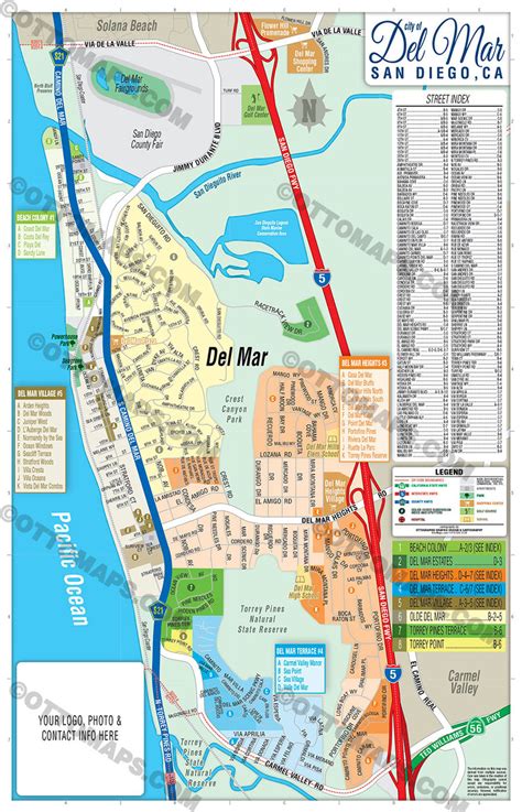 Del Mar Map, San Diego County, CA – Otto Maps