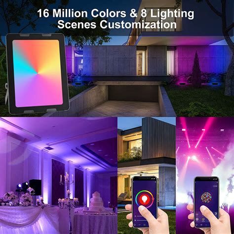 Outdoor Bluetooth Smart RGB APP Control LED Flood Light for Garden Party Landscape - China LED ...