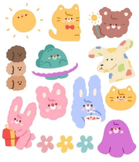 Download 100+ Fabulous Handpicked stickers photos | Cute stickers, Korean stickers, Cute doodles