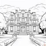 Prinatble Mansion Coloring Pages Free For Kids And Adults sketch template