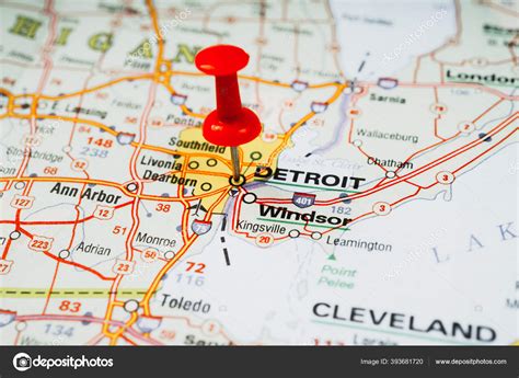 Detroit Usa Map Stock Photo by ©aallm 393681720