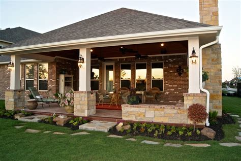 Patio Cover With Fireplace In Telfair - Texas Custom Patios