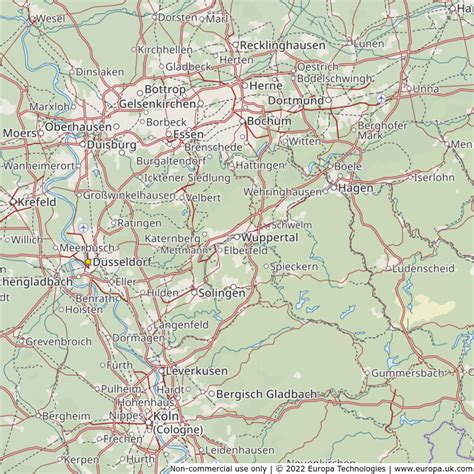 Wuppertal Germany Map