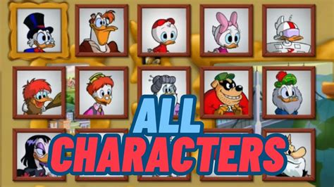 Ducktales Remastered - Extra Galery - All Characters - YouTube