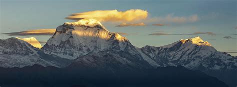 Panorama Of Dhaulagiri Summit And Clouds During Sunrise Photograph by Cavan Images - Fine Art ...