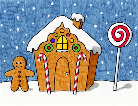 How to Draw a Gingerbread House | Art Projects for Kids | Bloglovin’