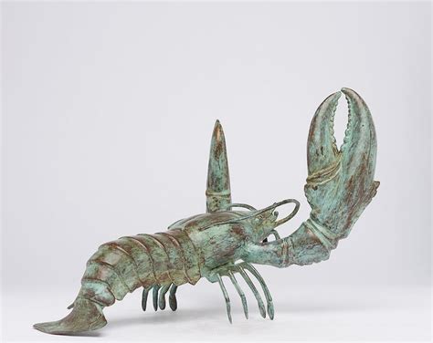 Large Lobster Sculpture Patinated Bronze - Etsy