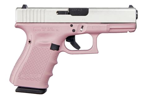 Shop Glock 19 Gen4 9mm Pistol with Cerakote Pink Frame and Shimmering Aluminum Slide for Sale ...