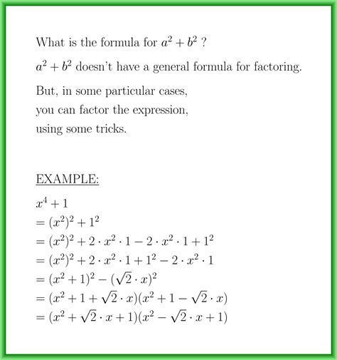 a^2 + b^2 (formula and example) – LUNLUN.COM