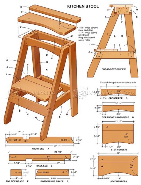 Kitchen Step Stool Plans • WoodArchivist