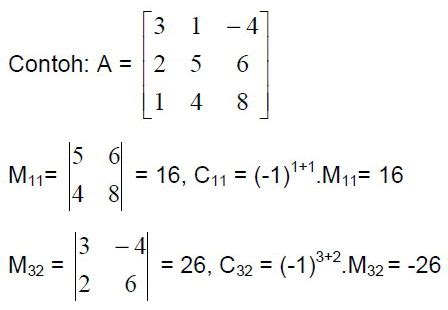 Cara Mencari Kofaktor Matriks 3X3 - Menentukan Kofaktor Dan Adjoin ...