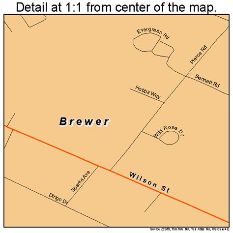 Brewer Maine Street Map 2306925