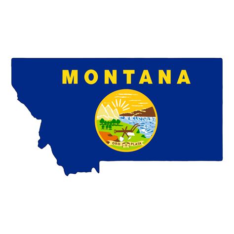 Montana Flag - State of America 26804025 PNG