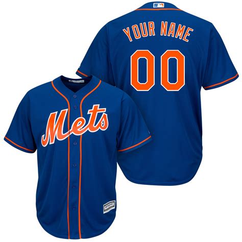 Majestic New York Mets Royal Cool Base Custom Jersey