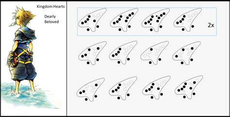 Dearly Beloved 12 hole | Ocarina tabs, Ocarina music, Kingdom hearts