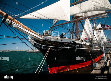 Star of India at Maritime museum, San Diego, California, USA Stock ...