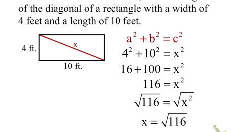 Pythagorean Theorem Word Problems Examples