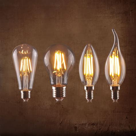 Warm LED Filament Bulb E27 LED Retro Edison Lamp 220V E14 Vintage ...