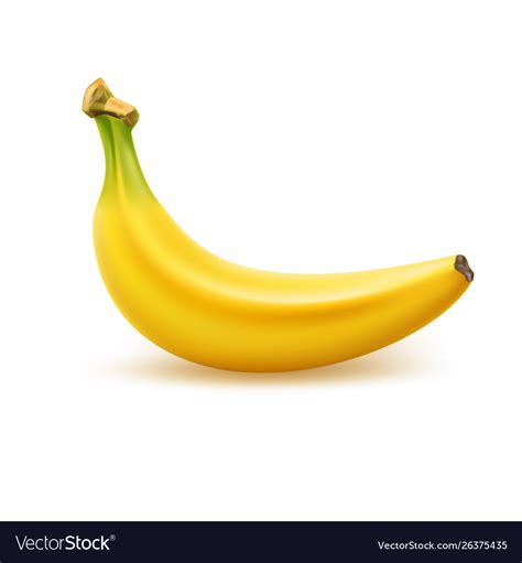 Ripe banana realistic fresh yellow fruit Vector Image