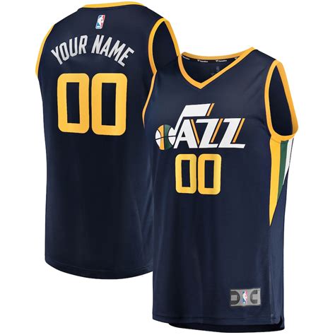 Fanatics Branded Utah Jazz Youth Navy Fast Break Custom Replica Jersey ...