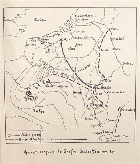 90 year old hand-drawn map of the 1905 Schlieffen plan. : r/MapPorn