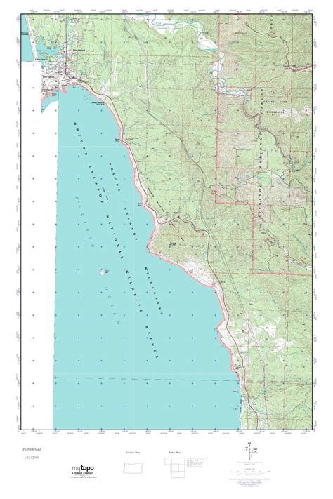 MyTopo Port Orford, Oregon USGS Quad Topo Map