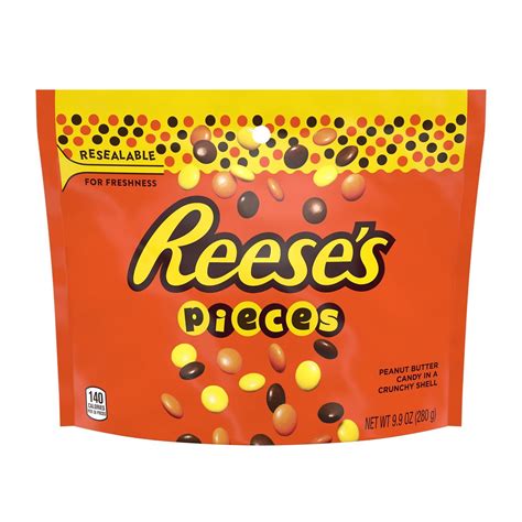 Reese's, Pieces Peanut Butter in a Crunchy Shell Candy, Gluten Free, 9. ...