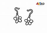 Earrings Drawing  Free Printable coloring pages sketch template