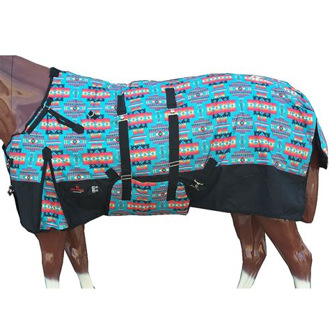 56HI 68" Hilason 1200D Winter Waterproof Horse Blanket Belly Wrap Turquoise - Walmart.com