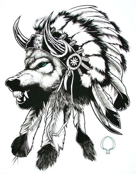 Wolf Headdress Drawing at PaintingValley.com | Explore collection of Wolf Headdress Drawing