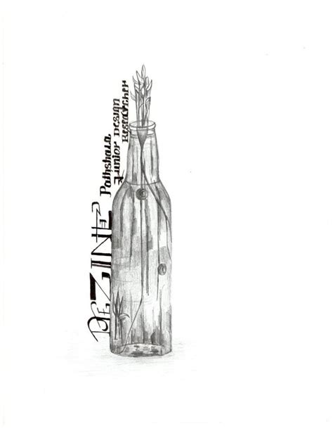 Bottle sketch | Bottle, Preparation, Creative